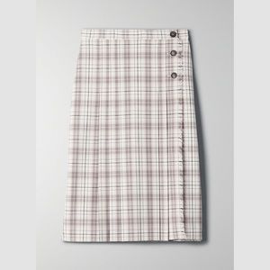 Aritzia Wilfred Trissy Check Plaid Midi Skirt